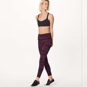 LULULEMON Wunder Under ~ Size 4 ~ Space Dye Twist Regal Plum Alarming Leggings